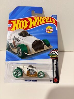 Hot Wheels Instant Boost Toy Car - White & Green